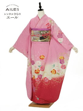 成人式 振袖 レンタル 【レンタル】振袖レンタル フルセット(成人式) AC0142 ピンク 白ぼかし 桜 成人式 振袖 レンタル 貸衣裳 袋帯 草履 バック 振袖 レンタル ふりそで 女性和服 フリソデ 着物 きもの 新品足袋プレゼント 送料無料