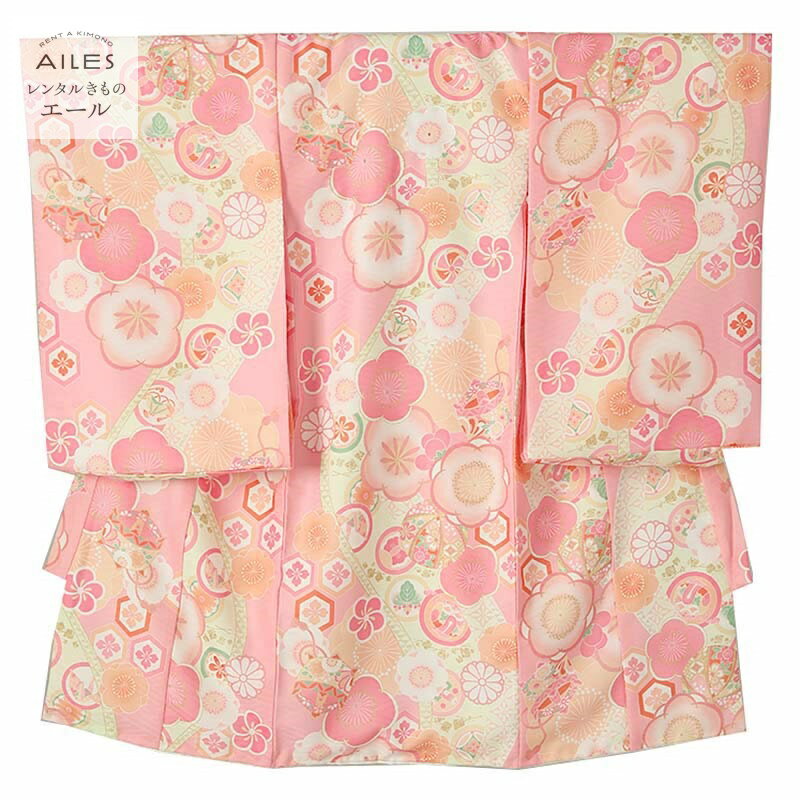 産着 女児【レンタル】産着女の子レンタル AM0119 ピンク 鼓 梅 女の子 産着 レンタル お宮参り 産着レンタル 祝着レンタル 初着 かわいい 女の子 赤ちゃん 記念撮影 着物 産着 赤ちゃん着物 女児 帽子よだれかけセットレンタル 送料無料