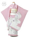 七五三 着物 【レンタル】七五三女の子 7歳着物レンタル AP7124 コーラル 鶴 菊 女児 七五三(7女結び帯)七五三着物 レンタル 七五三 レンタル着物 子供 着物 7歳 七五三 女の子 きもの 可愛い 753 足袋プレゼント 【往復送料無料】(4)