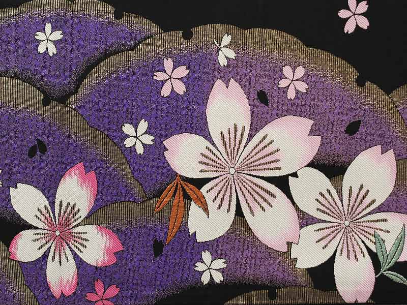 【レンタル】おしゃれ帯 袋帯 単品 FF0040 黒地にピンク桜模様 帯だけ 単品レンタル 袋帯 振袖 成人式 前撮り 結婚式 フォーマル かわいい 人気 帯 rental 華やか 帯 帯のみ 帯だけレンタル 姉フリ ママフリ 姉振 ママ振 母振 往復送料無料