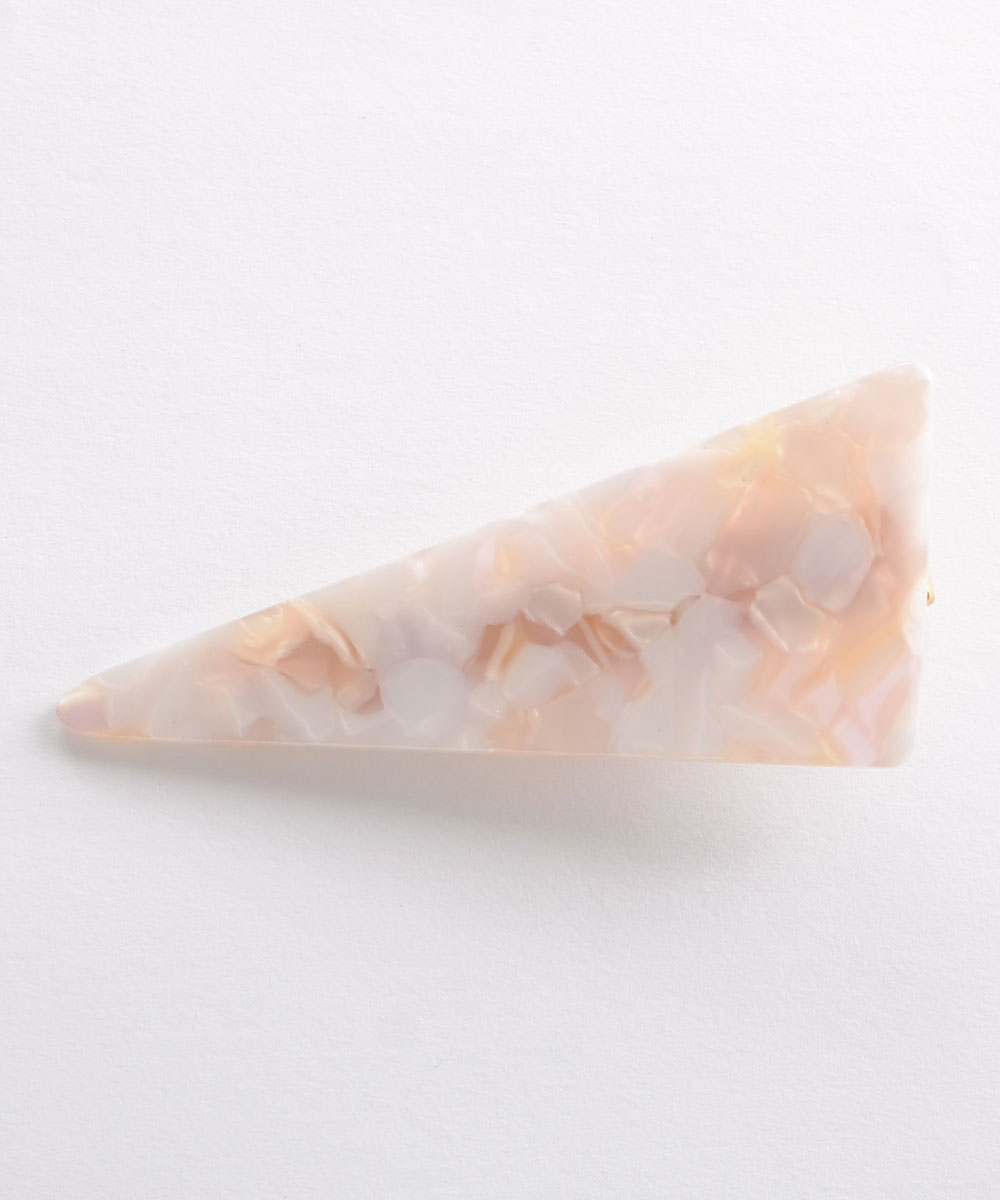 【クリックポスト発送可】【在庫限り】【float/フロート】トライアングル ラメ マーブル ヘアクリップ（TK-12612）