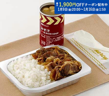 レスキューフーズ 一食パック牛丼みそ汁付き 保存食 非常食 