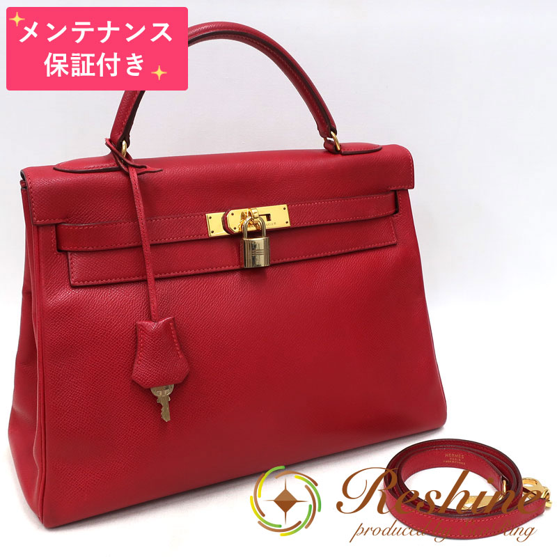 HERMES／エルメス ケリー32 クシュベル ルージュヴィフ ショルダーバッグ