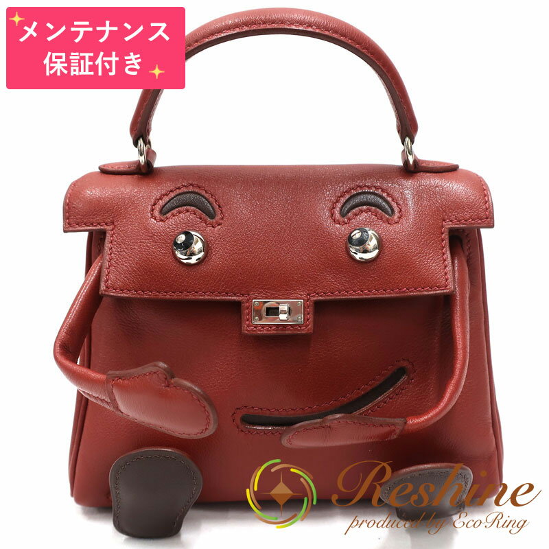 【中古 美品】【メンテナンス保証付】HERMES／エルメス ケリードール ヴォーガリバー ルージュアッシュ/ブラウン ハンドバッグ