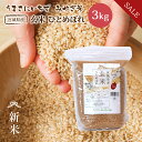 《SALE★5%OFF》 新米 玄米 ひとめぼれ 3kg 宮城県産 送料無料 令和7年産 《3kg》 米 お米 3kg 米3kg 米3キロ ジップ式 チャック付...