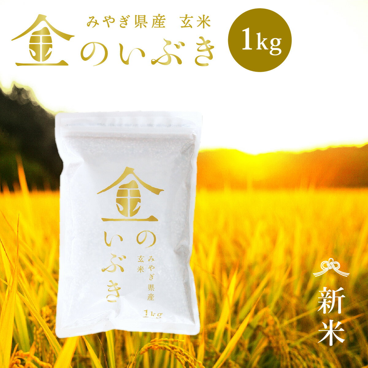 【新米】 令和7年産 金のいぶき 玄米 1kg お試し 高機能玄米協会認定 令和7年産 宮城県産 1kg 1キロ 玄米1kg 玄米1キロ クロネコゆうパケット 真空圧縮パック　新米 金のいぶき 玄米 1kg 少量 お試し 送料無料 高機能玄米協会認定 宮城県産 令和7年産 高性能玄米 《1kg》 ※クロネコゆうパケットでお届け※ 真空圧縮パック 宮城県水稲奨励品種 宮城県 玄米 国内産米 1kg ブランド米