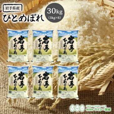 《期間限定★ポイント5倍》 ひとめぼれ 米 30kg 送料無料 あす楽 岩手県産 令和元年産 《30kg（5kg × 6袋）》 白米 お米 30kg 米30kg 米30キロ 30キロ 岩手県 ひとめぼれ 国内産米 精米 単一原料米 検査米