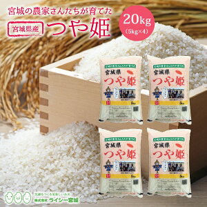 新米／ つや姫 米 20kg 送料無料 宮城県産 令和2年産 《20kg（5kg×4袋）》 白米 お米 20kg 米20kg 米20キロ 宮城県 つやひめ 国内産米 精米 単一原料米 検査米 ブランド米 産地直送