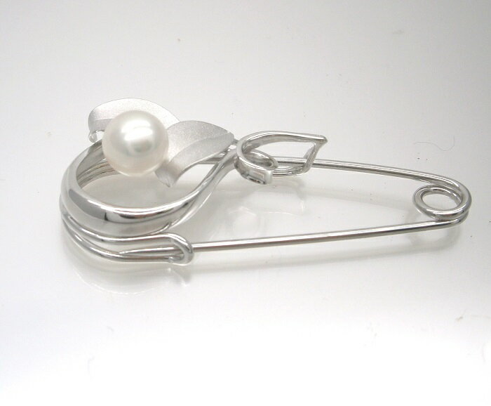 あこや真珠ブローチ/本真珠/シルバー/SV925/入園・入学式/プレゼント/冠婚葬祭/ブローチ/安全ピン/スカーフ留め/結婚式/母の日/送料無料/ギフト包装無料...