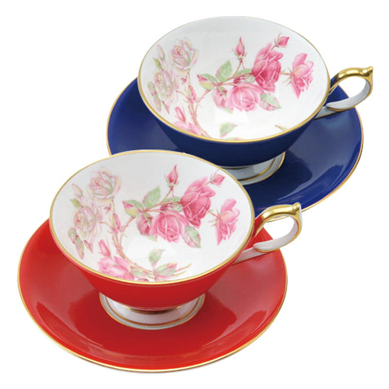 ギフト エインズレイ エリザベスローズ ペア ティーカップ&ソーサー 国花 女王 用命 色調 至福 演出 作品 イングランド エリザベス ローズ ジョージ モチーフ デザイン ティータイム エレガント 1801 ス女王 実用的 便利 生活必需品