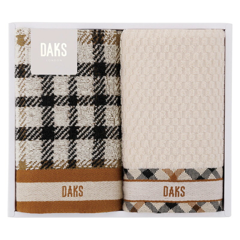 乐天商城 - ギフト DAKS ダブルハウスチェック フェイスタオル2P 創業当時 基本理念 信頼 英国王室御用達 クオリティファースト ブランド 1894 達ブランド 今治タオル 吸水 速乾 軽量 耐久 ふんわり 上質 高級感 贈答 ギフト 内祝い 結婚祝い