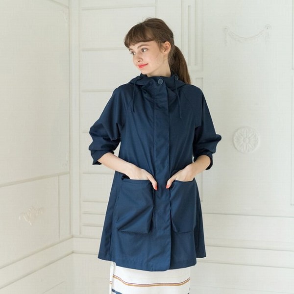 レインコート レディース おしゃれ 長め ロング ミドル 通勤 レインウェア カジュアル トレンチコート ロングコート 撥水 アウター 雨具 カッパ