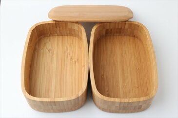 弁当箱 竹 天然素材 バンブー 木製 お弁当箱 長方形 四角 二段 2段 弁当箱 手づくりべんとう 行楽 ピクニック ランチボックス 就職 入学 入園 お祝い プレゼント