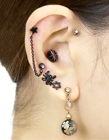 楽天市場 全品送料無料 ボディピアス 16g 軟骨ピアス 14g 六芒星 星 ストレートバーベル セカンドピアス サージカルステンレス つけっぱなし 金属アレルギー ボディピ シルバー ゴールド ブラック ボディピアス専門店 凛