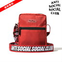 【公式正規品】ASSC Black Side Bag Shoulder Bag /ANTI SOCIAL SOCIAL CLUB バッグ アンチソーシャルソーシャルクラブ ショルダーバッグ ポーチ バッグ Red / レッド 赤 ASSC ANTI SOCIAL SOCIAL CLUB