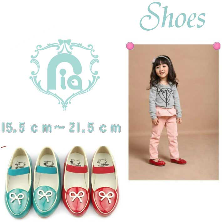 For Girls - HEBEKIDS リボンのバレーシューズ　2色　15.5cm〜21.5cm