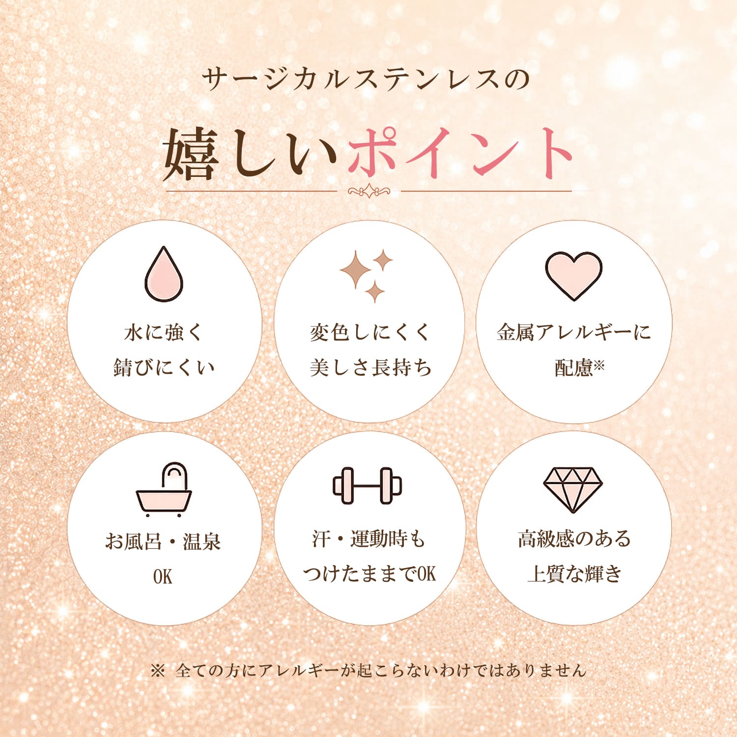RISA accessory shop 楽天市場店のネックレスチェーン 金属アレルギー対応 サージカルステンレス アジャスター付き 45cm＋5cm レディース シルバー ゴールド シンプル アクセサリー｜アングル3
