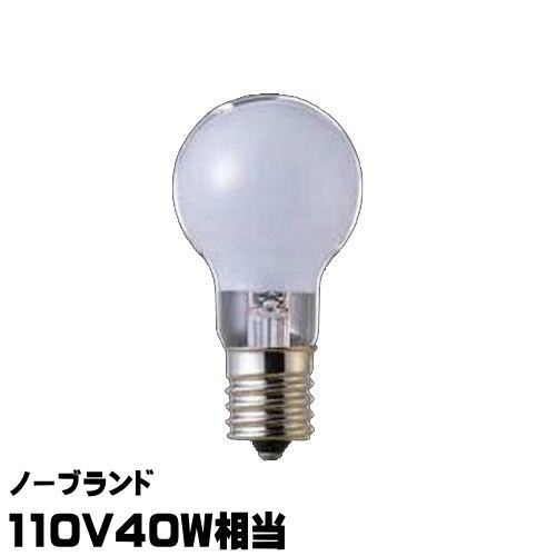 ノーブランド KR110V36WW ミニクリプトン電球 40形 110V E17 ホワイト