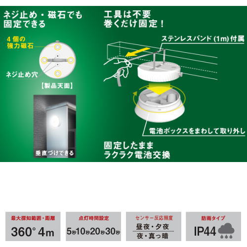 �饤�ƥå��� LED-165 ���󥵡��饤�� �����ѥ������ ��⥳���� 8.5W LED �����Ӽ� LED165