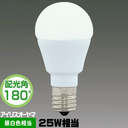 アイリスオーヤマ LDA2N-G-E17-2T5 LED電球 小形電球形 25W相当 昼白色相当 広配光 LDA2NGE172T5