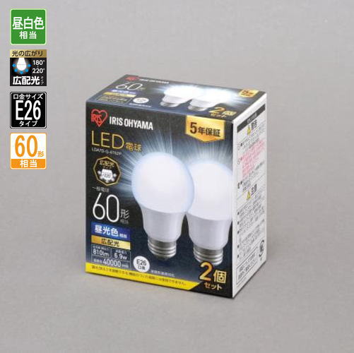 �����ꥹ������� LDA7D-G-6T62P LED�ŵ� �����ŵ�� E26 60W���� ����� ���۸� 2�ĥѥå�