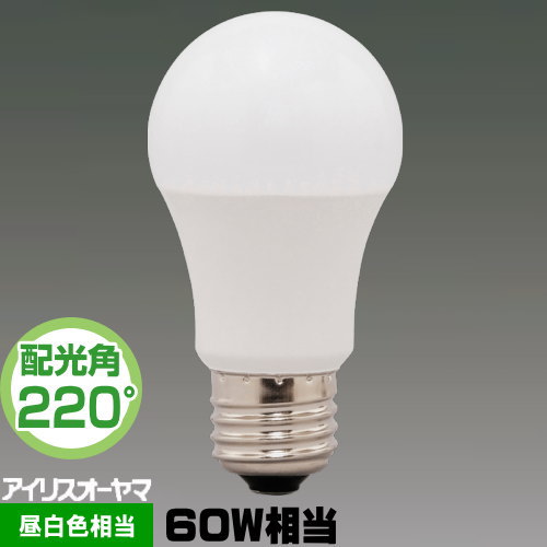 アイリスオーヤマ LDA7N-G-6T5 LED電球 一般電球形 60W相当 昼白色相当 広配光 LDA7NG6T5