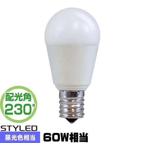 樂天商城 - STYLED HA6T17DS1 LED電球 E17 小形電球形 60W相当 昼光色 密閉器具対応 広配光