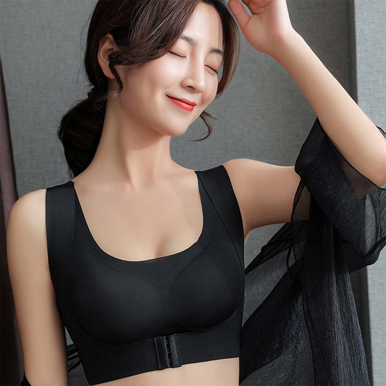 ナイトブラ 育乳ブラ ノンワイヤー 脇高 レディース 谷間メイク 補正ブラ フロントホック バストアップ 美胸 インナー 通気性 ノンストレス 送料無料
