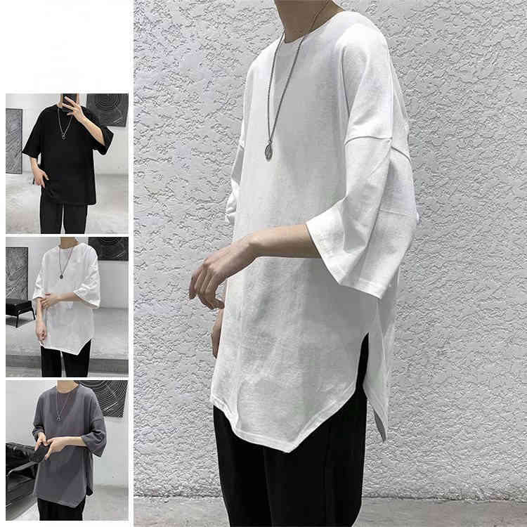 乐天商城 - メンズ カットソー おしゃれ 五分袖Tシャツ ストレッチ 無地 半袖Tシャツ カットソーン おしゃれ ゆったり 夏