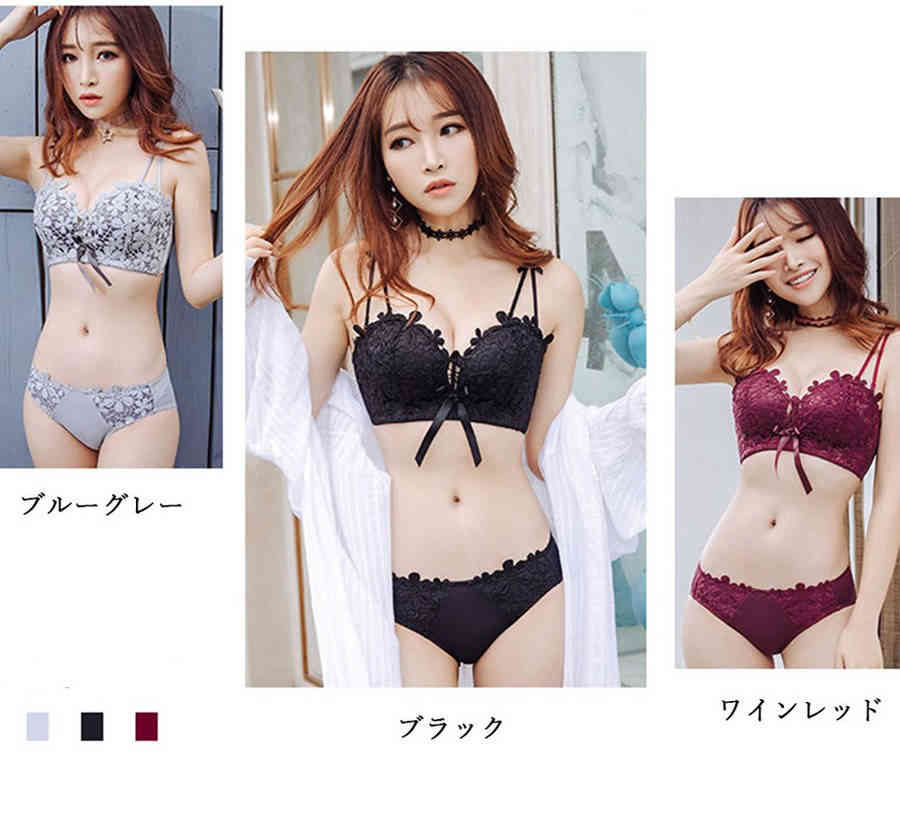 刺しゅうブラジャー ショーツ