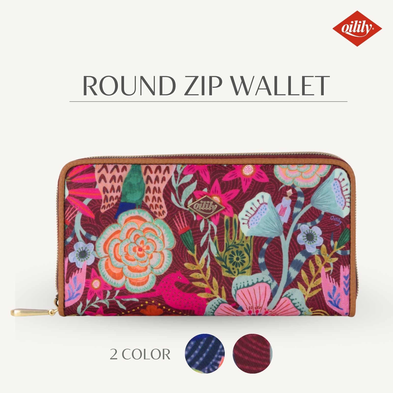 【正規品 オイリリー】ブランド レディース 財布 スコットランドフラワー 花柄 トレジャープリント 【o..