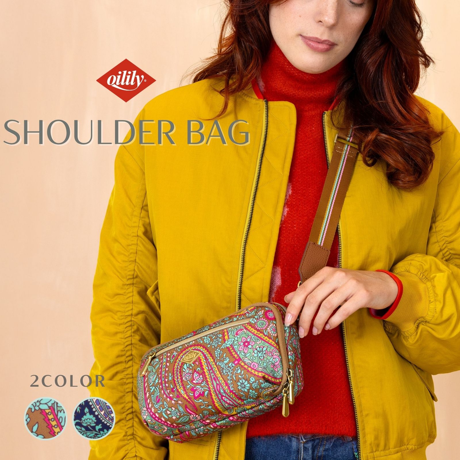 【正規品 オイリリー】ブランド レディース ショルダーバッグ ペイズリー 【oil1625】