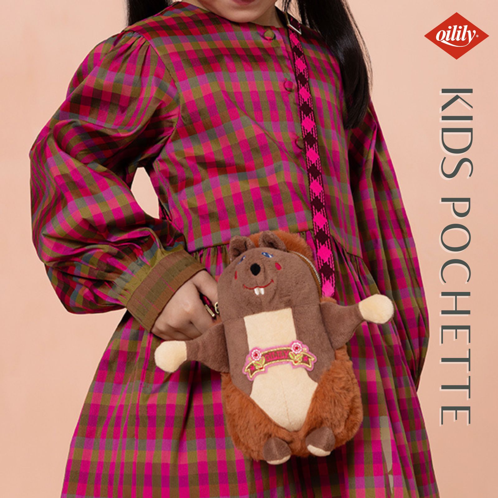 【正規品 オイリリー】ブランド キッズ ショルダーバッグ リス ショルダー 【oil1678】