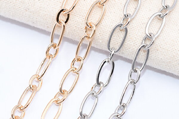 鉄製チェーン ツブシロング小判 1:1 チェーン 4.5mm【2m】