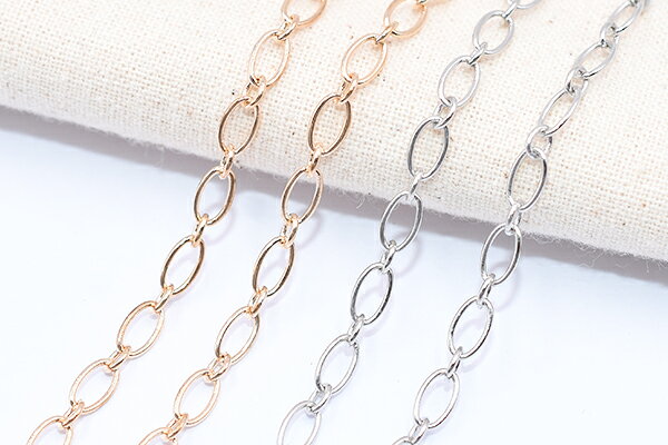 ROSSO小倉 楽天市場店の鉄製チェーン ロング小判 1:1 チェーン 3mm【2m】｜アングル3
