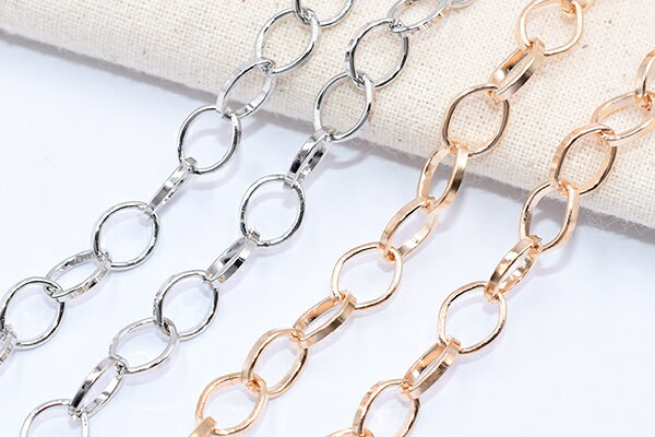 鉄製チェーン 角線小豆チェーン 6.2×7.6mm【3m】