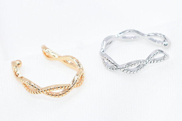 高品質イヤーカフ ツイスト ウェアリング 片耳用【2ヶ】