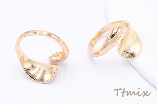 リング 指輪 デザインリング 16×21mm ゴールド【1ヶ】