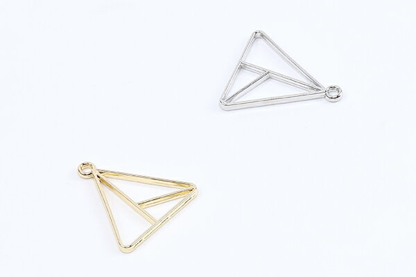 レジンフレームチャーム 三角形 カン付き 20×22mm（6ヶ）