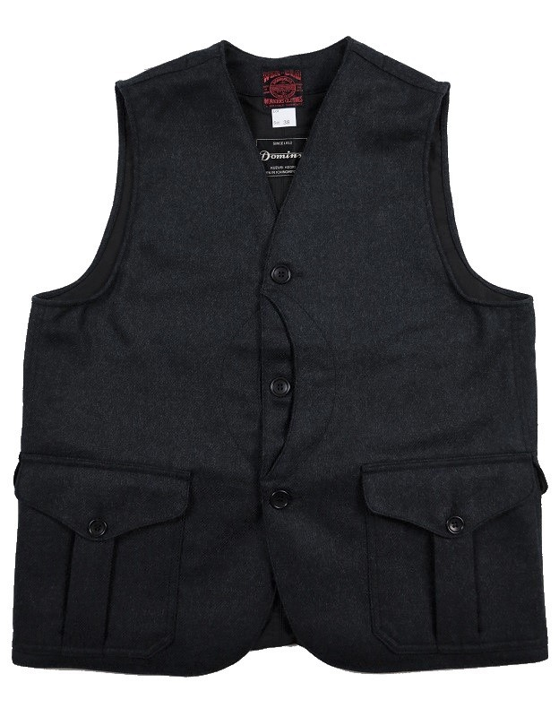 【送料無料】WORKERS(ワーカーズ)〜Cruiser Vest,Dominx Double Cloth Black〜のサムネイル