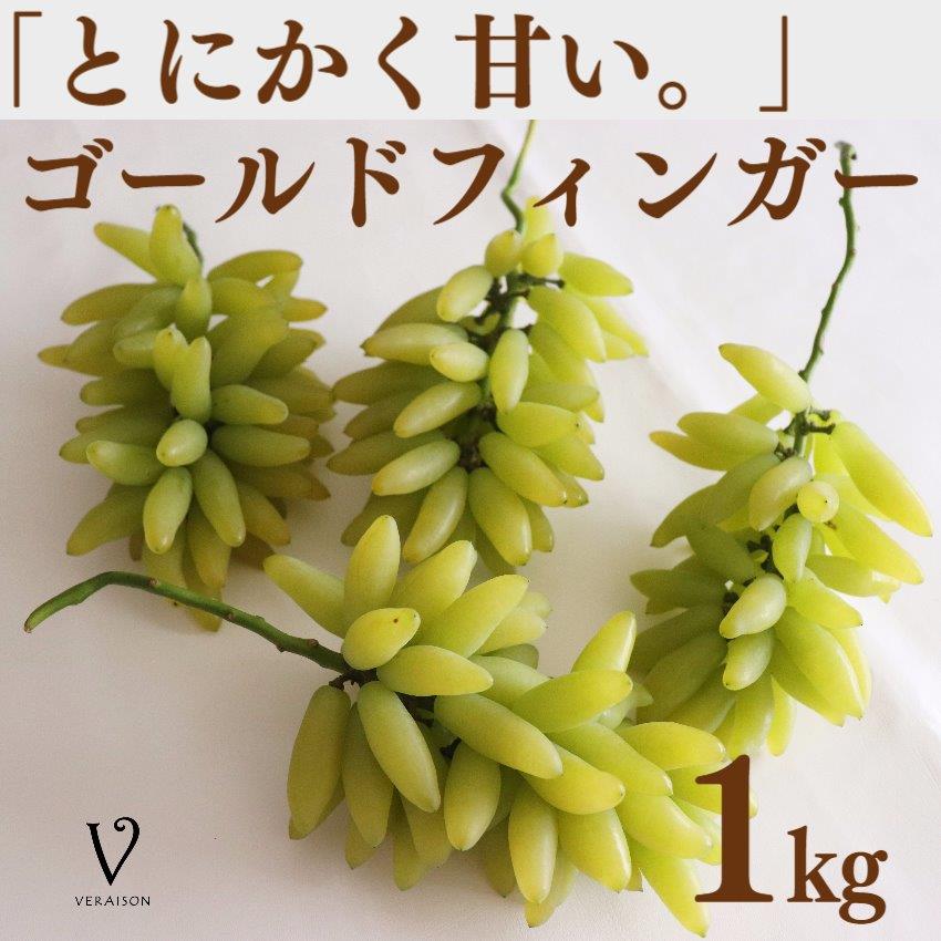 【選べるメッセージ】ぶどう ゴールドフィンガー 1kg 冷蔵便 フルーツギフト 果物 シャインマスカット プレゼント おしゃれ 誕生日 メッセージ（楽天・ワイン ぶどう 桃 ギフトのRQM）