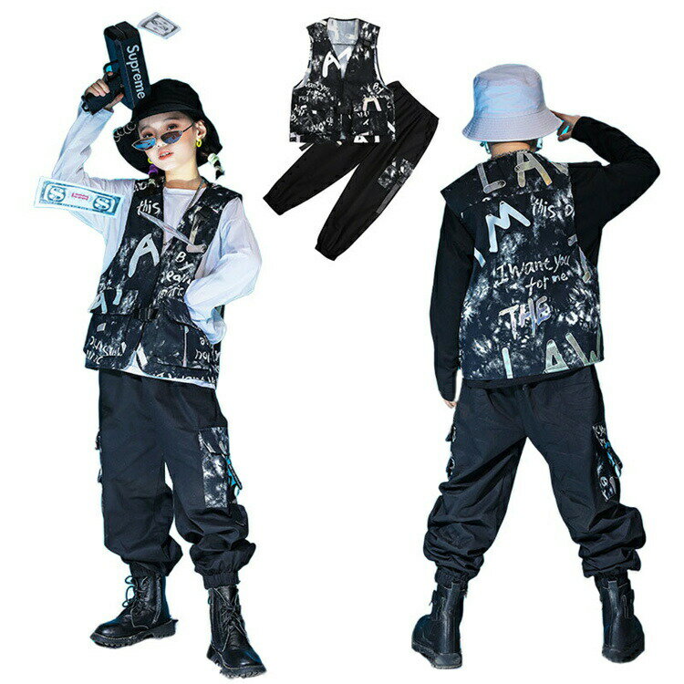 ダンス衣装 セット キッズダンス衣装 セットアップ 2点セット キッズダンス 子供服 男の子 女の子 シャ..
