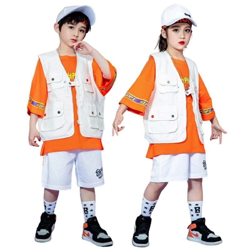 子供服 キッズ ダンス衣装 ヒップホップ ジャズ 女の子 男の子 パンツセット キッズ 大人 上下セット ダンス 衣装 セットアップ 半袖 パンツ ジャズダンス 社交ダンス K-POP 衣装 演出服 派手 hiphop おしゃれ 練習着 普段着 舞台用 団体服 ステージ ダンスウェア オレンジ
