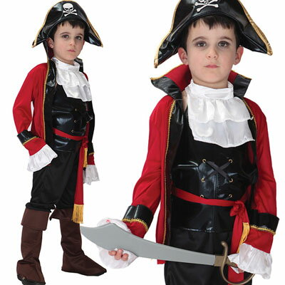 【一部再再入荷】ハロウィン コスプレ 衣装 子供【6点セット】 男の子 パイレーツ 海賊オブ カリビアン 海賊 ジャッ…