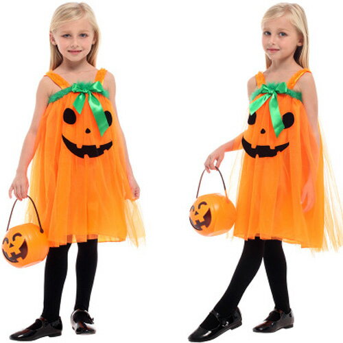 ＼＼返品、交換無料／／ハロウィン 衣装 かぼちゃ コスチューム 子供用 キッズ 女の子 お姫様 プリンセス パンプキン…