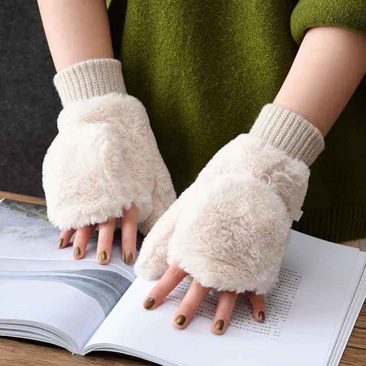 手袋 ミトン 2way 裏ボア レディース 指なし スマホ対応 もこもこ 女の子 厚手 無地 シンプル 可愛い 秋冬 グローブ あったか 防寒 保温 アウトドア 通勤 通学 お洒落 クリスマス プレゼント 送料無料