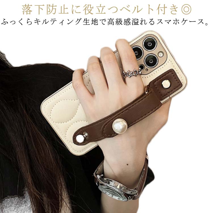 Rakuten - iphone14 アイフォン15 ケース ケース iPhone15 キルティング PUレザー iphone15 落下防止 ケース 革 韓国 pro ベルト付き iPhone15Pro 耐衝撃 バンド付き スマホケース キルティングケース max iPhone13 iPhone12 iPhoneケース おしゃれ