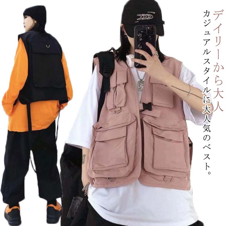重ね着 釣り 作業着 フィッシングベスト 多ポケット メンズ 登山 ベスト 多機能 アウトドア キャンプ ワークベスト レディース ジャケット アウトドア 大き...