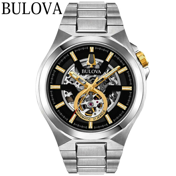 ブローバ 腕時計 BULOVA 時計 メンズ 腕時計 自動巻き オートマ メカニカル クラシックコレクション マキナ スケルトン フェイス 98A224