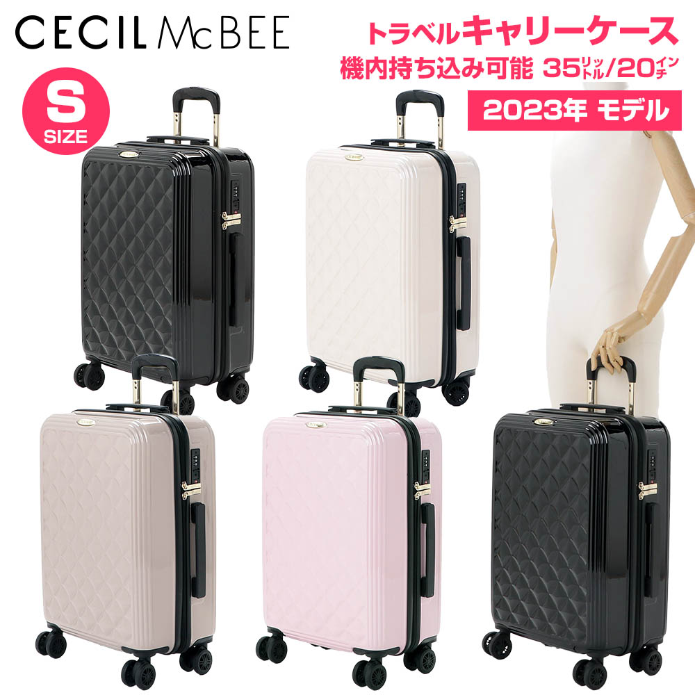 2023年モデル セシルマクビー CECIL McBEE キャリーバッグ キャリーケース QUILT CARRY CASE Sサイズ 35L 1泊 2泊 機内持ち込み可能 旅行 バッグ かばん カバン 鞄 CM12-4-00025 (JC)